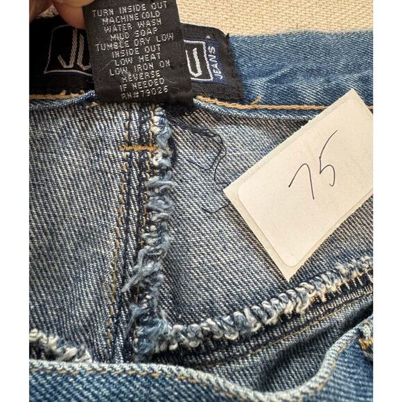 Vintage Plus Sized Just Blu Sequin Mermaid Skirt 22W Denim Back Slit 90’s - Picture 10 of 10